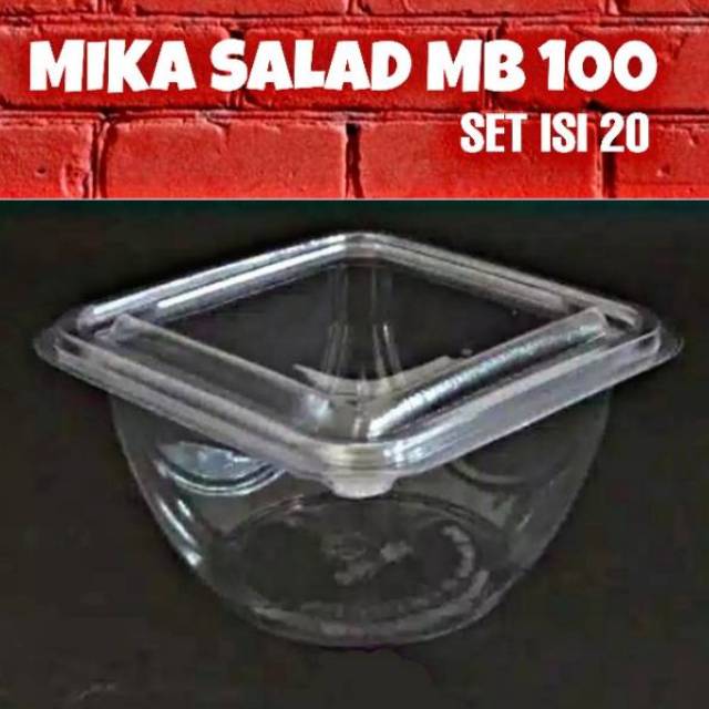 DAPURMAMI 20 BIJI Mika Puding Salad Buah Mika Nasi Box Salad uk.500ml Mika puding kue cake cookies