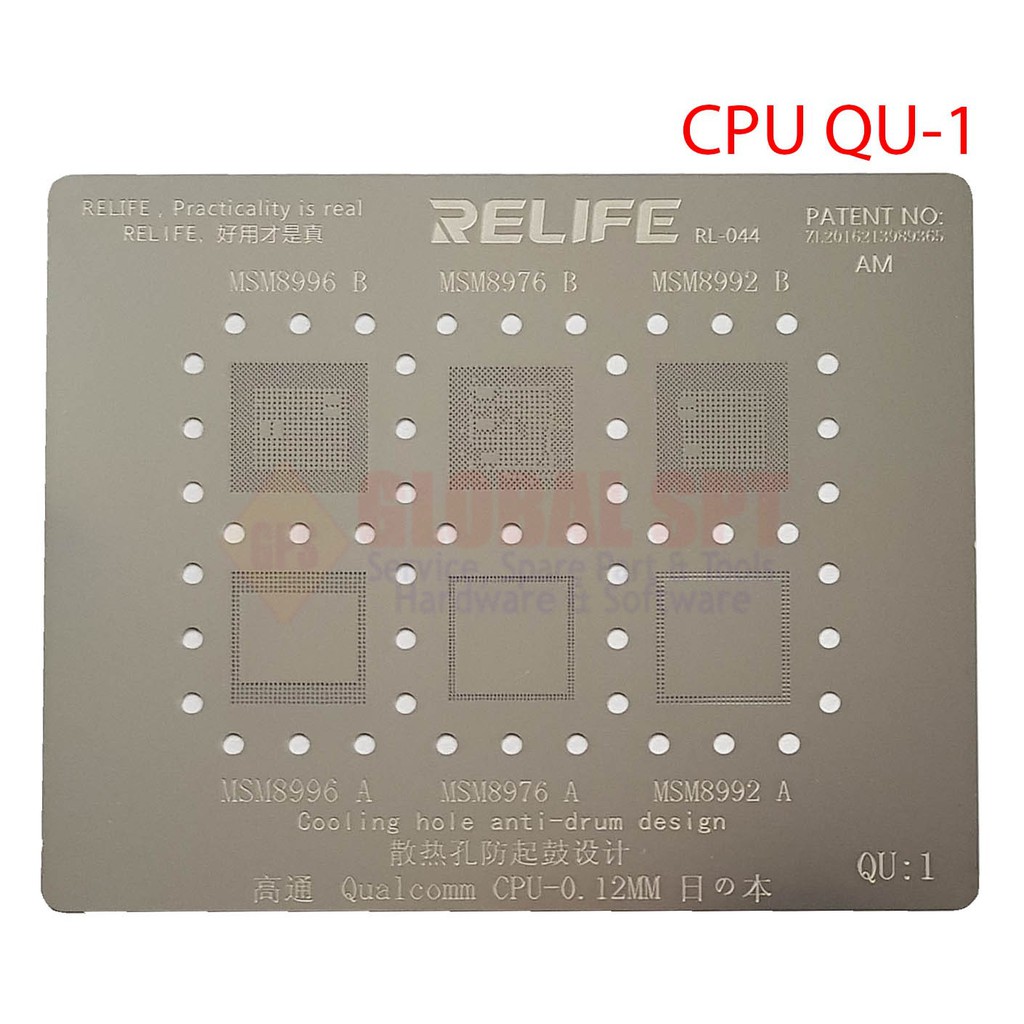 CETAKAN IC RELIFE CPU QU-1 / CETAKAN IC CPU QU1