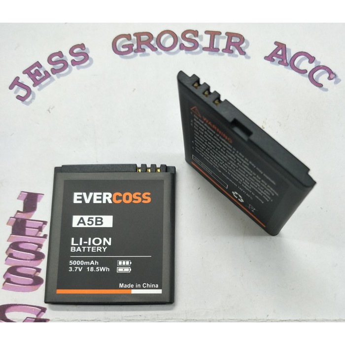 Baterai Battery EVERCOSS , EVERCROSS , CROSS A5B Double Power 5000Mah - Hitam