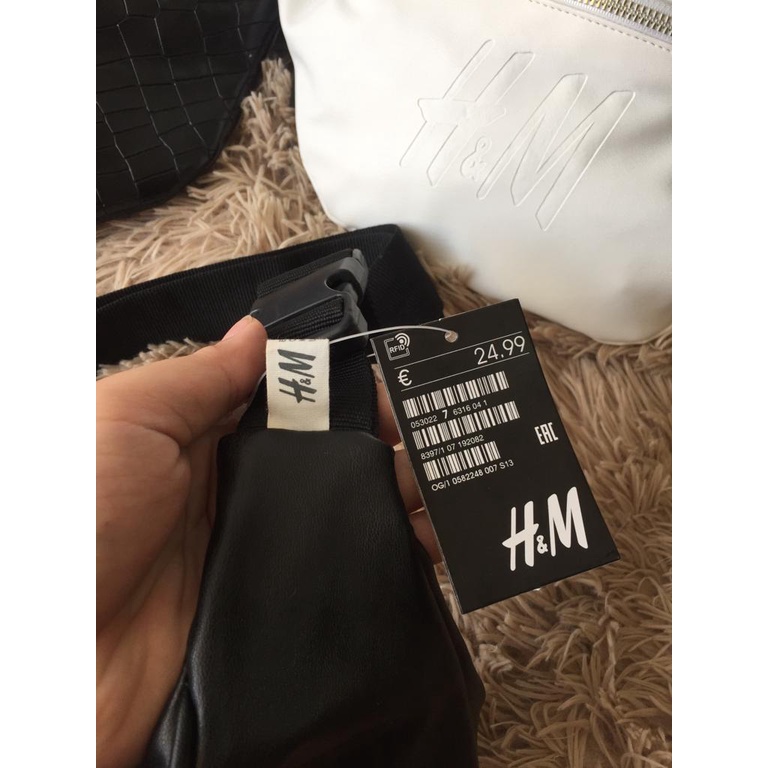 TERLARIS TAS WAISTBAG KULIT DAN CROCO PREMIUM H&M IMPORT FREE BOX FREE DUSTBAG