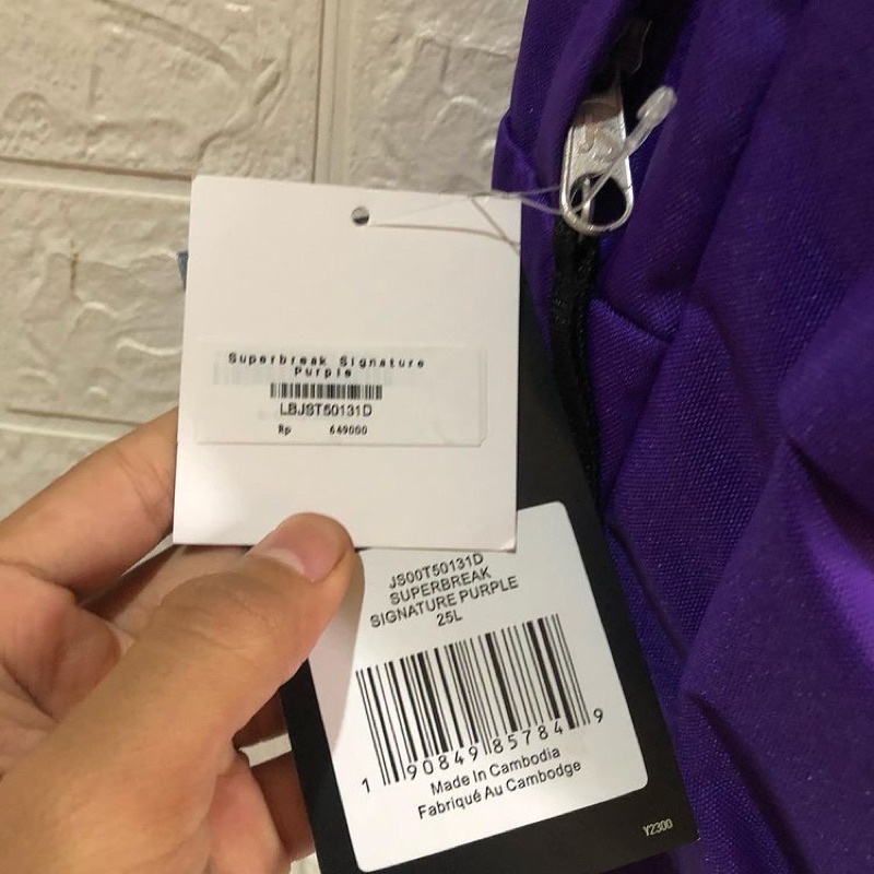 Tas Ransel / Backpack Jansport Superbreak Signature Purple Original