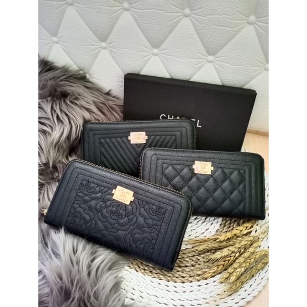 DOMPET CHANEL PANJANG 1 RESLETING FREE BOX