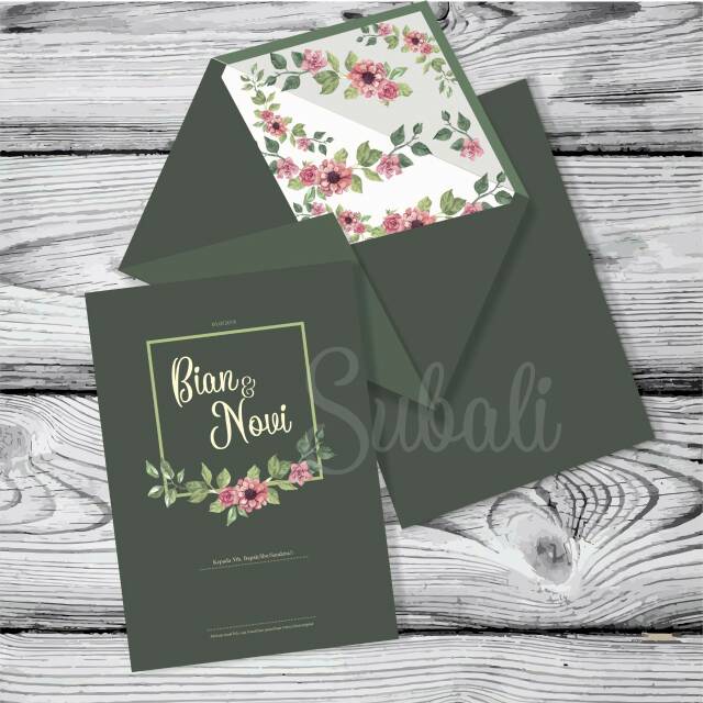 

Undangan custom soft cover + amplop min 15 pcs