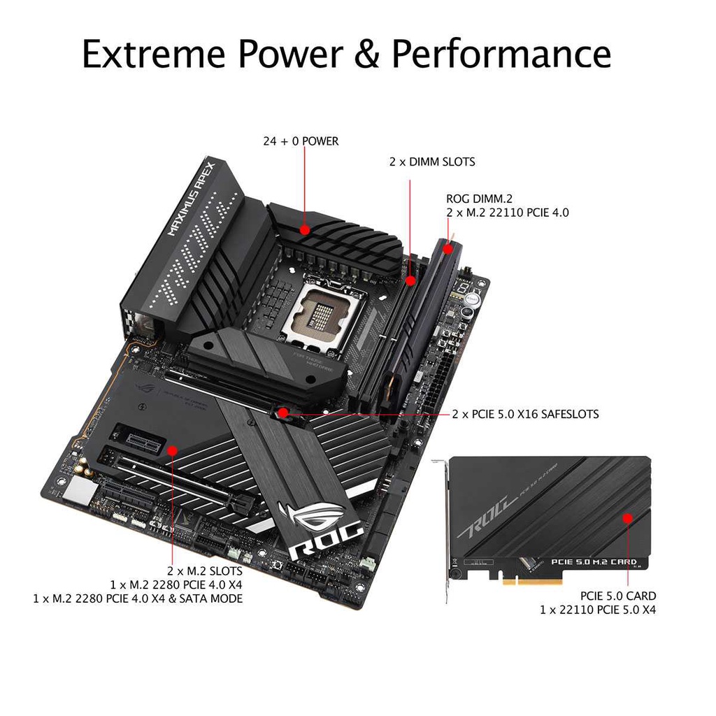 ASUS ROG MAXIMUS Z690 APEX | DDR5 Intel LGA1700 Premium Motherboard