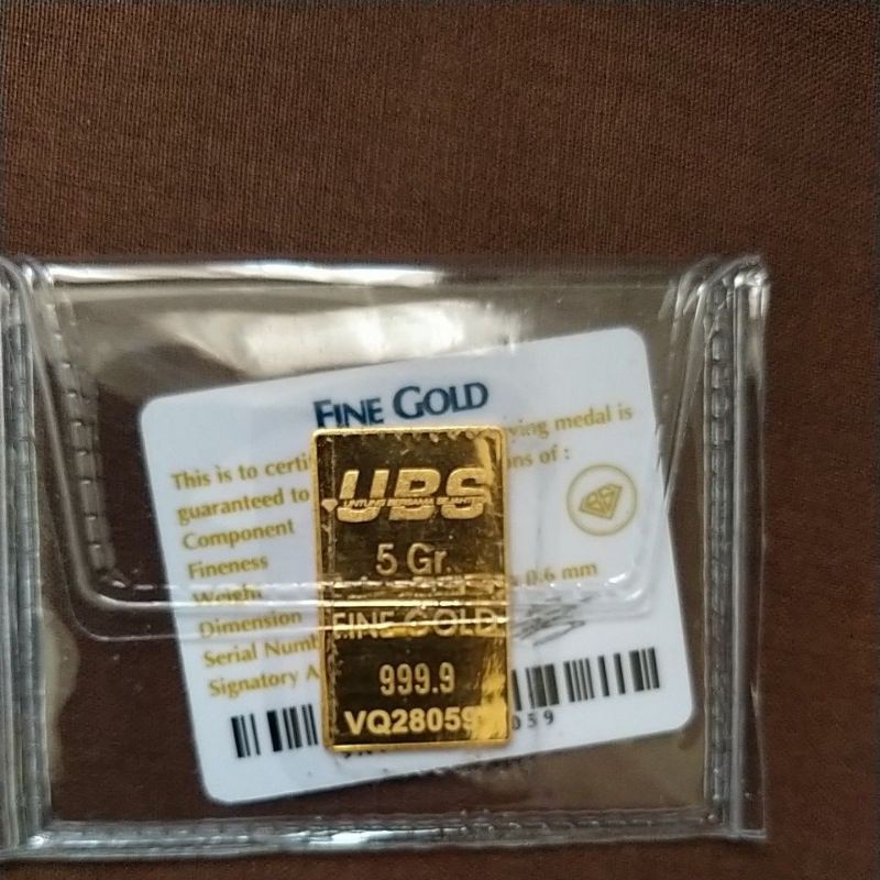 Emas UBS 5 gram - Asli