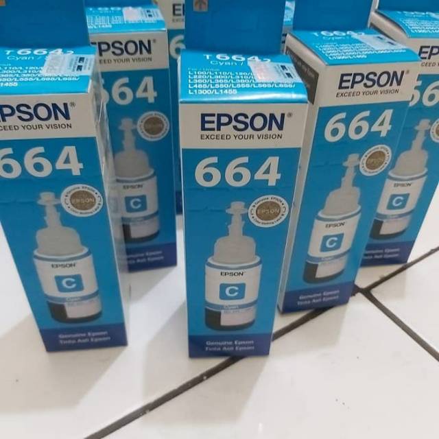 TINTA EPSON T664 original-L100-L110-L120-L220-L310-L350-L355-L360-L365-L405-L455L555-L565-L1300