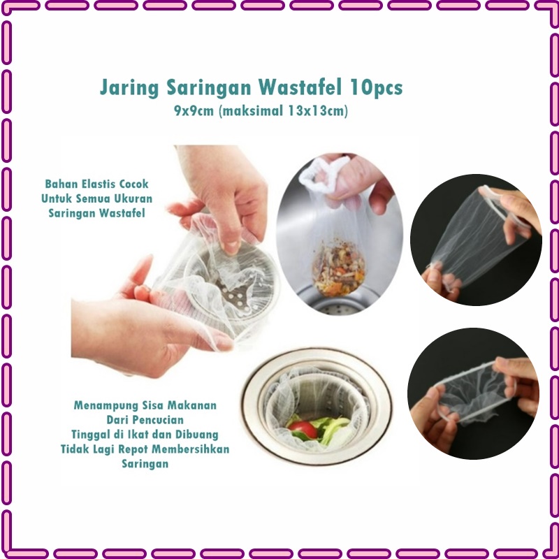 Jaring Saringan Wastafel/Jaring Wastafel Anti Mampet 10pcs