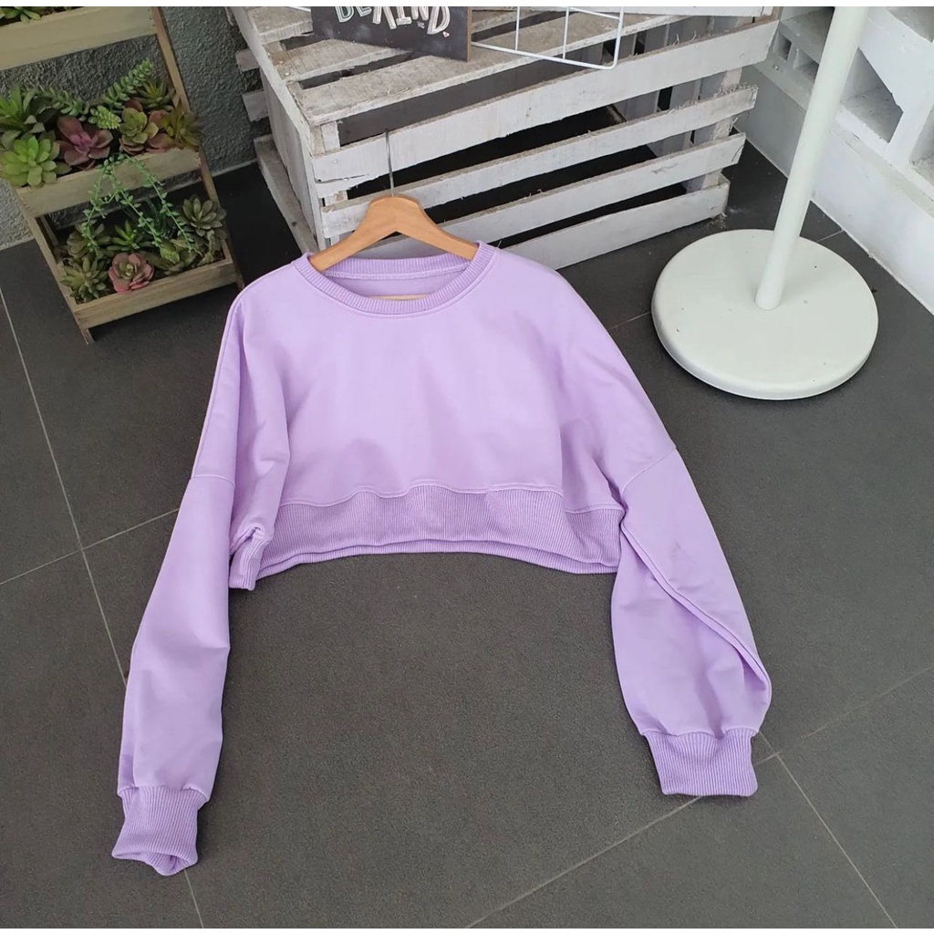 [COD] Sweater Oversize Wanita Oversize Extra Cropee XXL LD 130