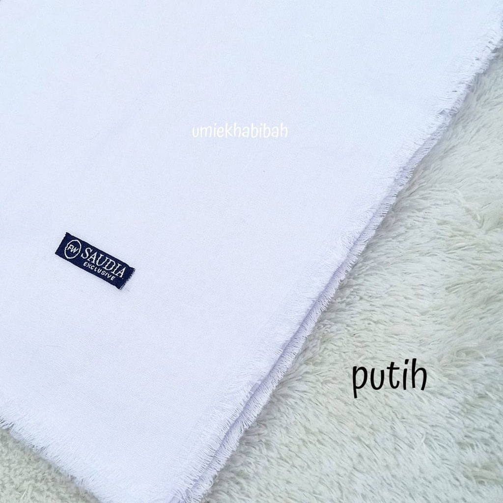 kerudung jilbab / hijab segi empat bahan katun saudia rawis tebal merk saudia bisa untuk anak sekola