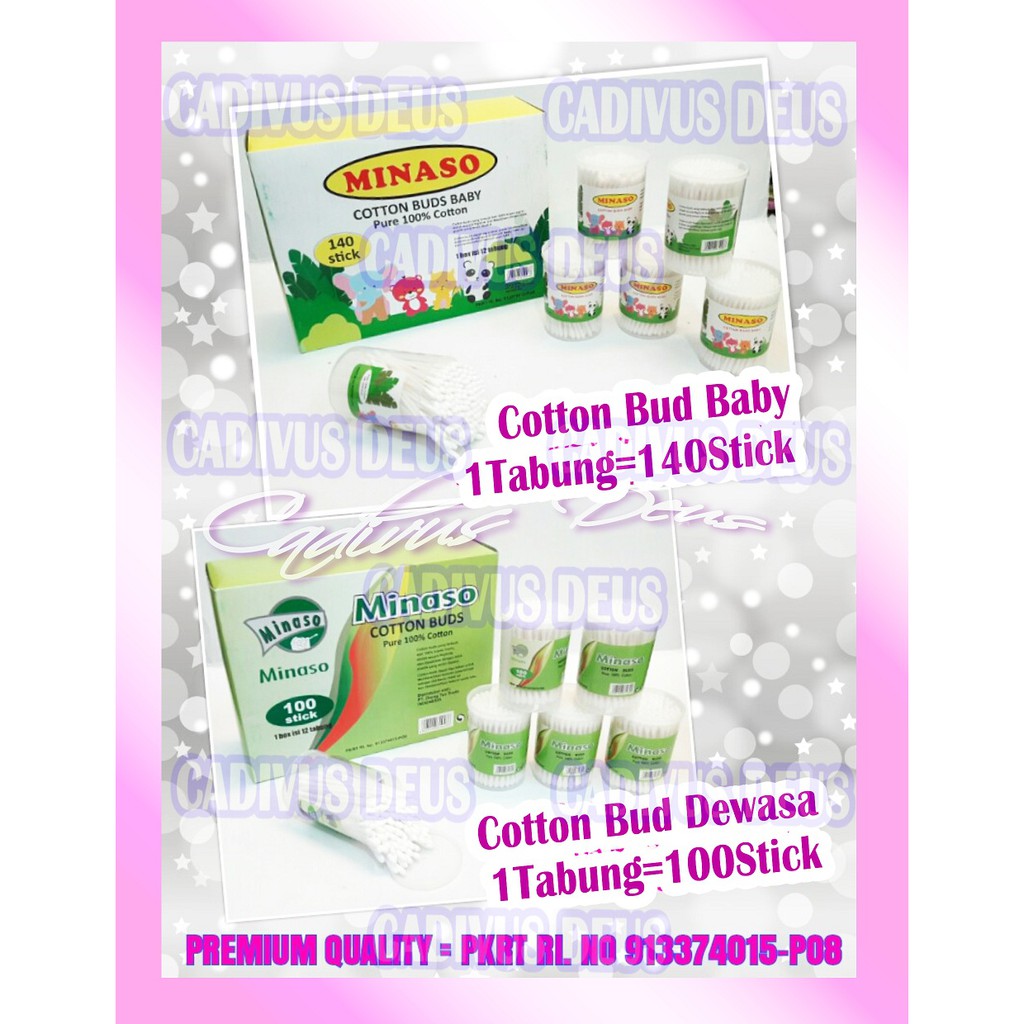 COTTON BUD - KOREK KUPING - KEMASAN TABUNG - DEWASA - BABY