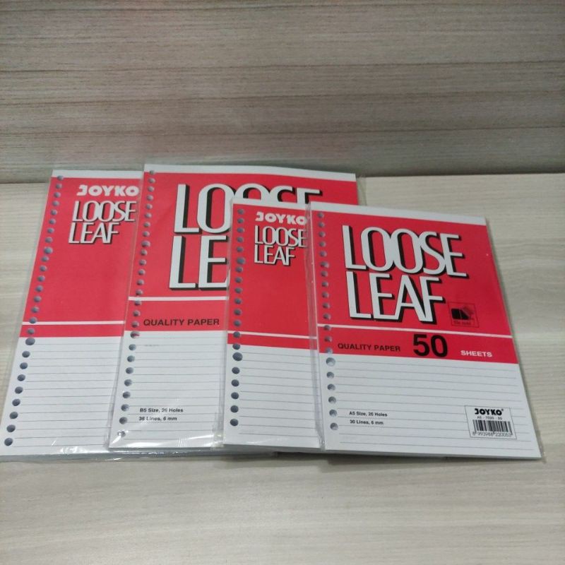 

Loose leaf joyko garis