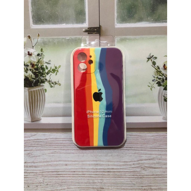 CASE IPHONE 12 MINI SILIKON CASE NEW RAINBOW COVER