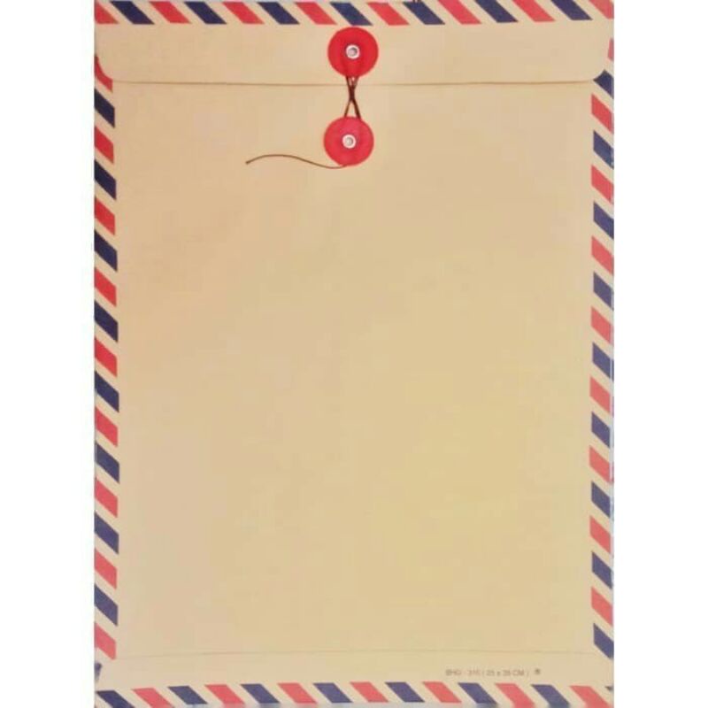 

Amplop Coklat Airmail 310 model tali Ukuran 25 x 35 cm ( 1 Pack isi 10 Lembar )