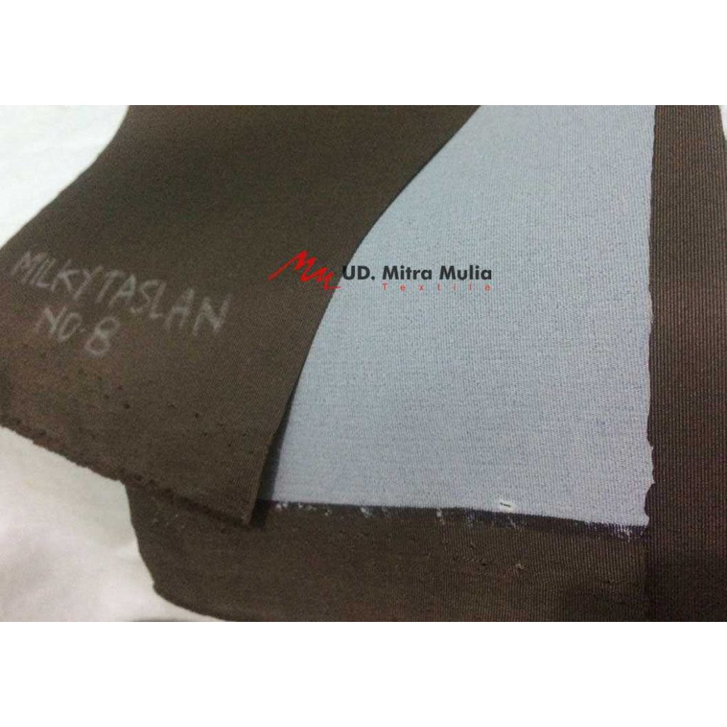 Bahan Milky Taslan, Bahan Jaket Anti Air, Apd, Kode No 8 Warna Coklat Tua