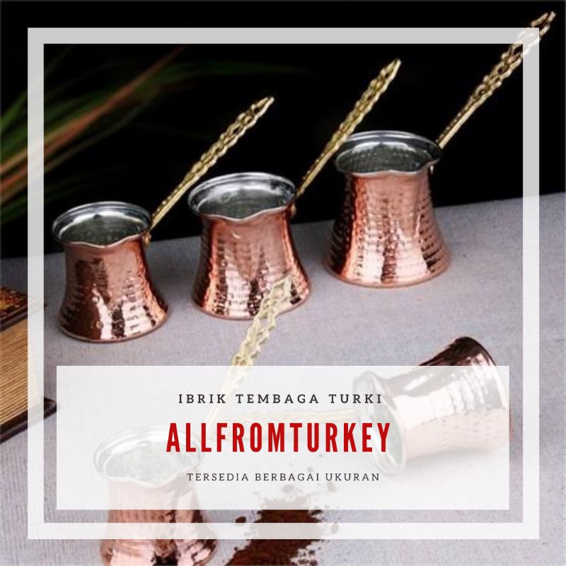 Ibrik Kopi Turki Tembaga l Turkish Copper Coffee Pot l Cezve Kahve