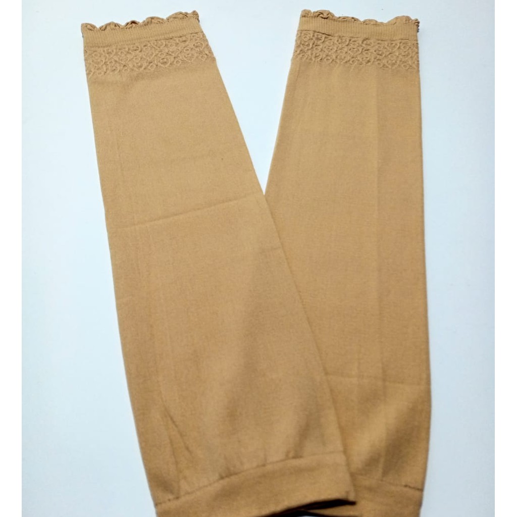 (Perpasang) Mangset Kerut/Sarung Lengan Kerut Import-Krem