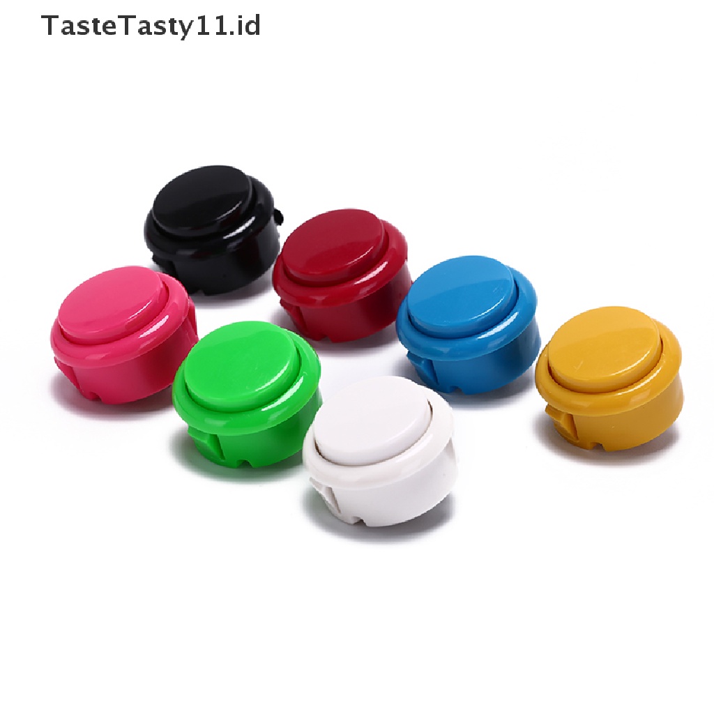 10 Pcs Tombol Tekan Pengganti Ukuran 30mm 7 Warna Untuk Game arcade