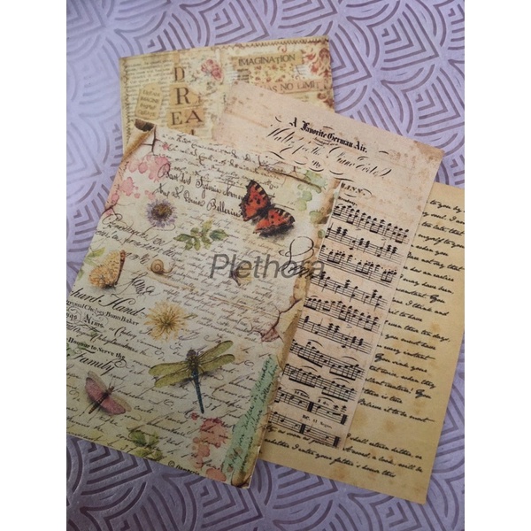 

paper vintage retro paper kuno antik untuk journaling