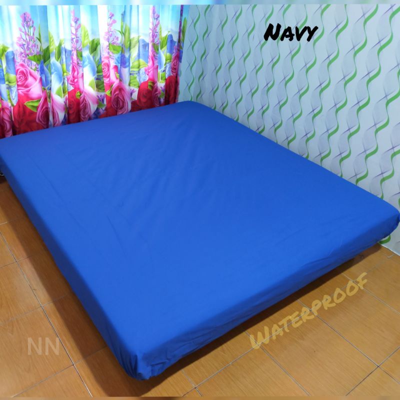Sprei waterproof polos , sprei anti air-Navy