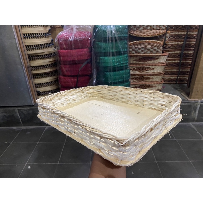 

[Size L] Keranjang Rotan Parcel | Kotak Hantaran Rotan | Keranjang Buah Rotan | 25x35 cm