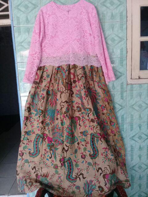 Couple Batik Gamis Brocade Krisna Cendrawasih Kamaratih Rinjani