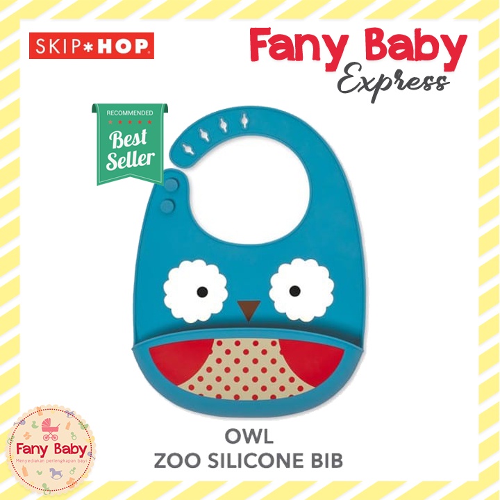 SKIP HOP ZOO SILICONE FOLD &amp; GO BIB