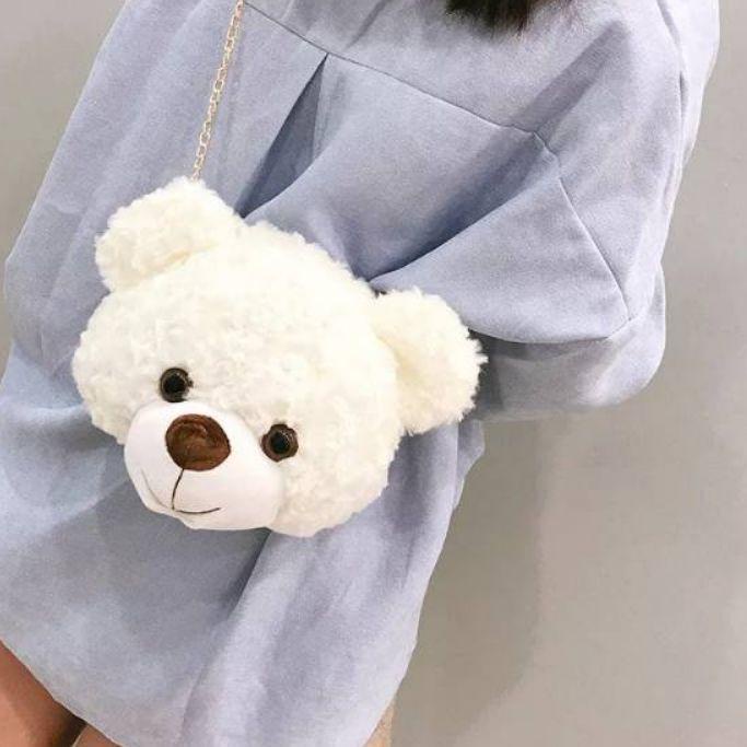 PROMO 7.7 - TAS BONEKA KEPALA BERUANG HITAM, PUTIH, COKLAT MUDA | SELEMPANG WANITA | TAS BERUANG | TAS SELEMPANG PRIA/WANITA/ANAK-ANAK | TAS LUCU SELEMPANG | TAS MERANGKUL BONEKA | TAS KECIL BONEKA | TAS RANSEL BONEKA | TAS ANAK KECIL | TAS LUCU