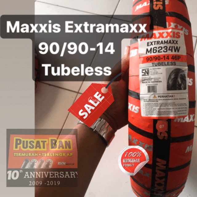 Maxxis Extramaxx 90/90-14 tubeless FREE PENTIL TUBELESS