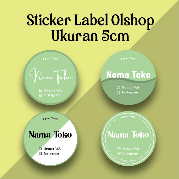 

[50 pcs] Sticker Online Shop Bisa Custom / Sticker Label Bulat / Stiker Kemasan / Sticker Olshop