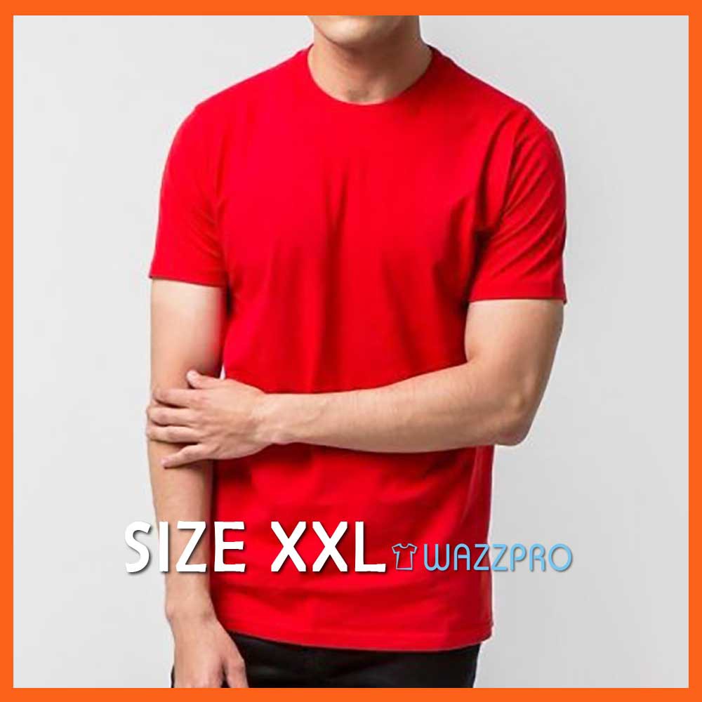 XXL Kaos Polos Distro Pria Wanita Cotton Combed 30s Lengan Pendek Merah Cabe / Baju Polos Cowok XXL