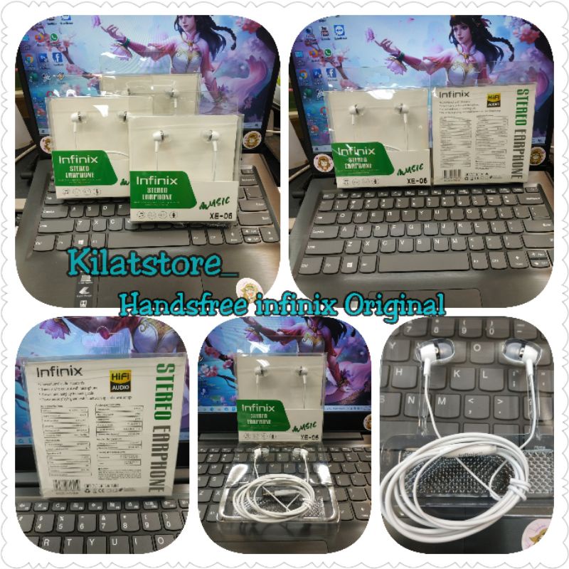 Handsfree Earphone Infinix Original HD Sound Hifi XE - 06/ 08 Audio