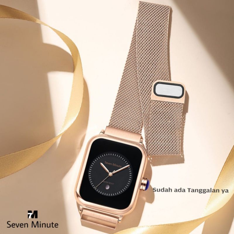 JAM TANGAN SEVEN MINUTE JAM TANGAN TERLARIS RANTAI PASIR PRIA WANITA FREE STRAP