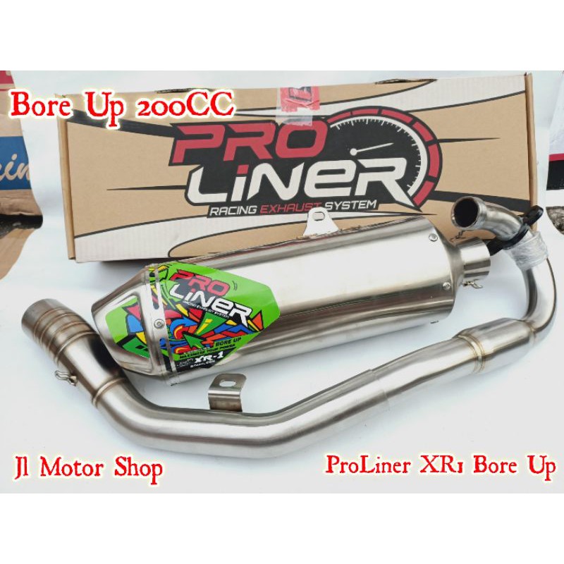 Knalpot Pro Liner Proliner XR1 XR 1 BORE UP KLX DTracker CRF 150 CRF150 L WR155 WR 155 STANDAR BORE UP 200 250 CC