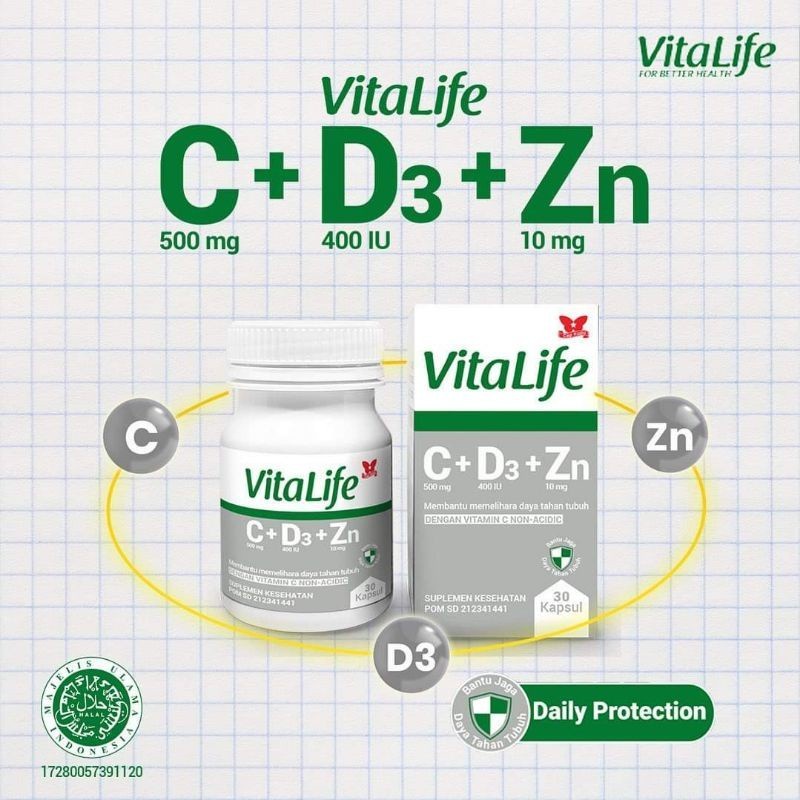VITALIFE C + D3 + ZN @30 TABLET