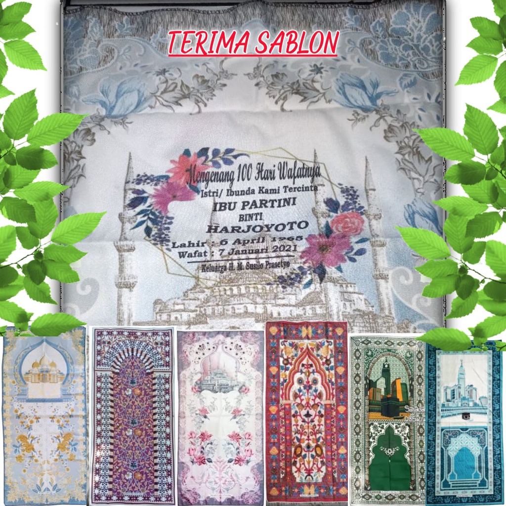 Jasa SABLON Sajadah Minimal 50 pcs