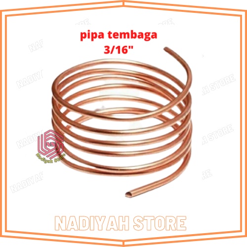 Pipa Tembaga Pipa Kapiler Meteran Ukuran 3/16 Inch Pipa Kondensor Kulkas Tembaga