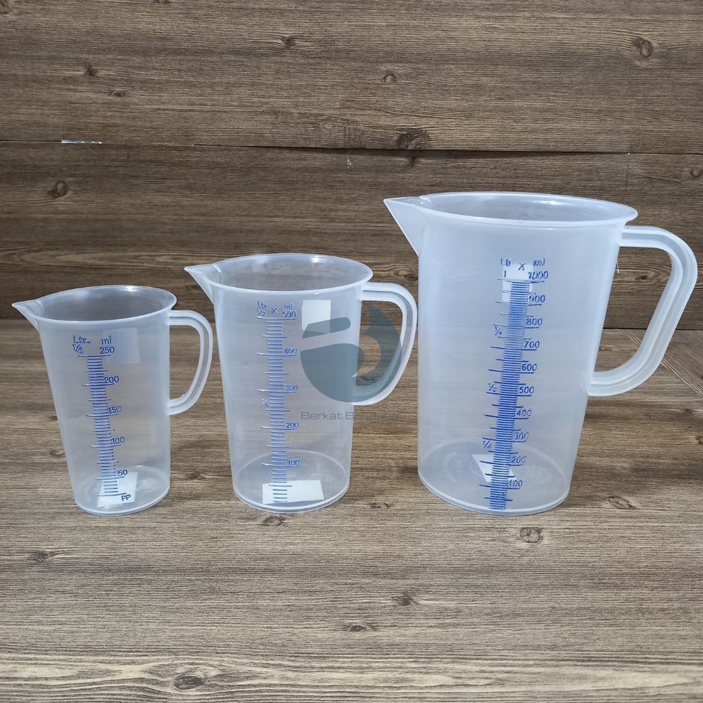 Gelas Takar Gelas Ukur Air - Takaran Gelas Measuring Cup 250,500,1000 ML