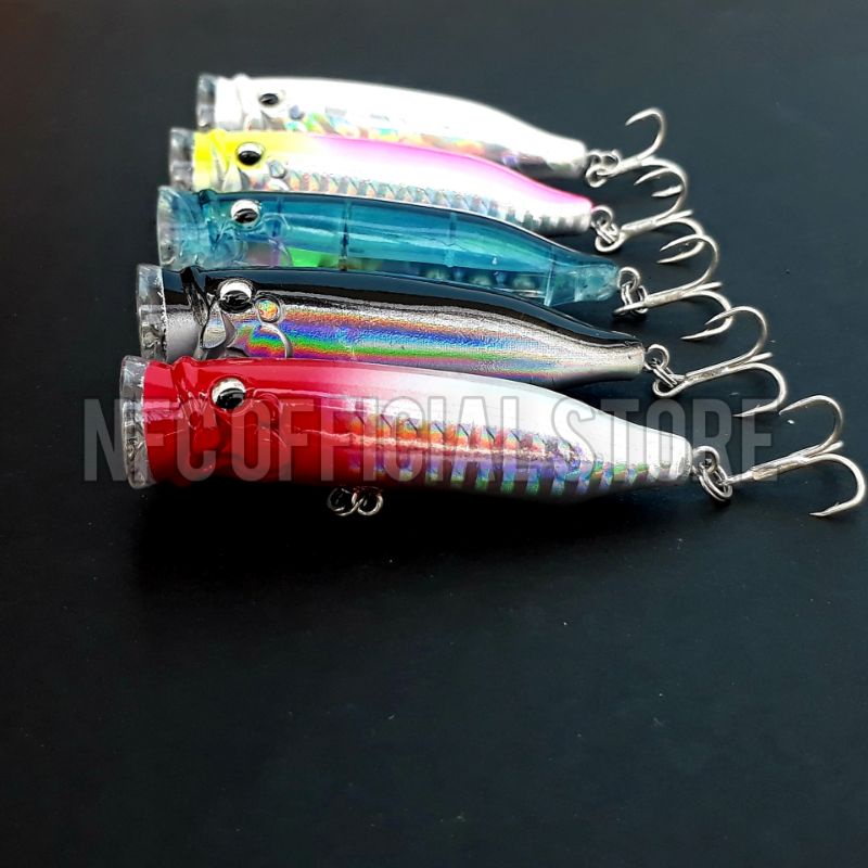 Mini Popper 7cm / 9,5gr Hook 4X Strong Long Cast dengan warna dan action KILLER