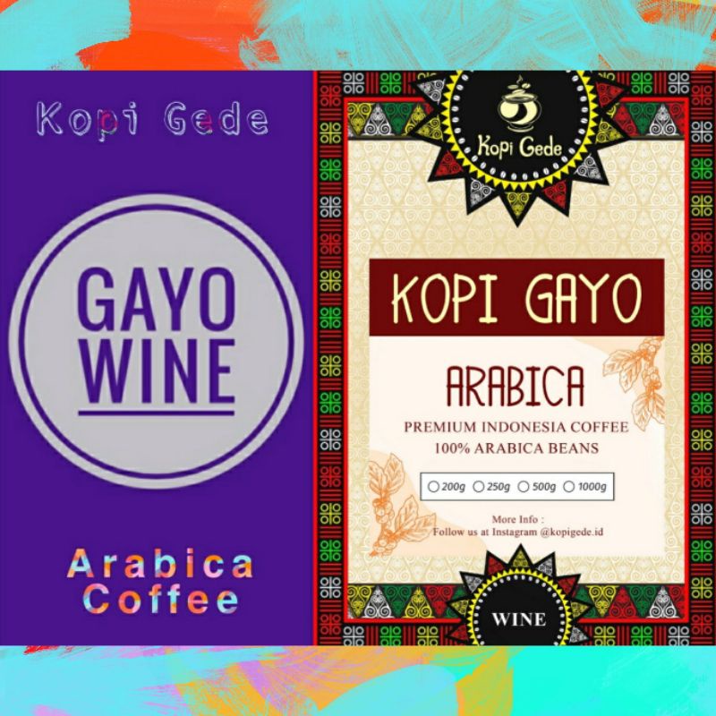 

KOPI ARABIKA GAYO WINE 200 Gram (biji / bubuk)