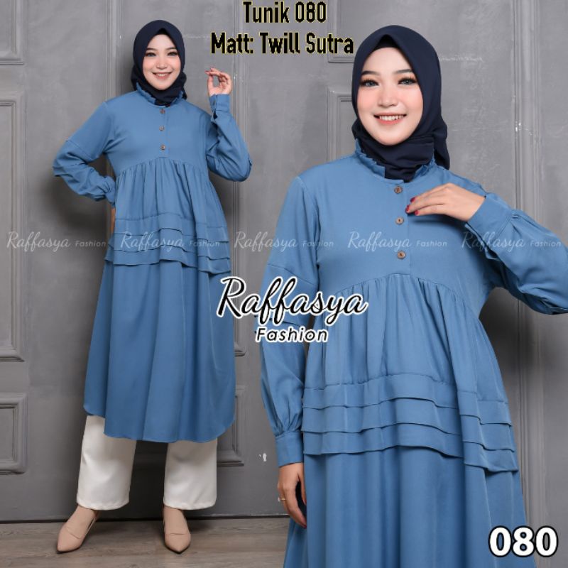 LONGTUNIK POLOS PREMIUM KODE 080 10WARNA