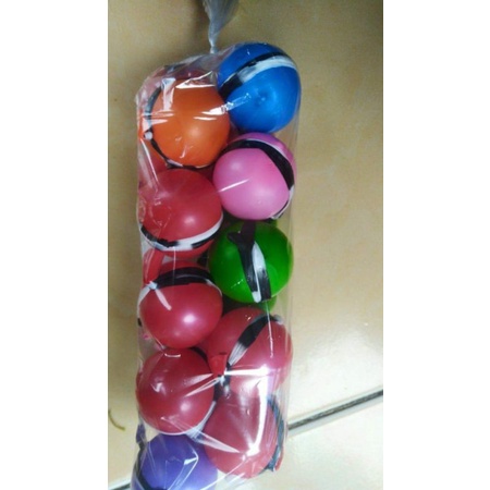 Bola mini balon karet warna warni isi 20