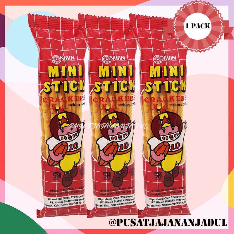 

10Pcs Biskuit Nissin Mini Stik - Jajanan Jadul Era 90an - Cemilan Hits Jaman Dulu
