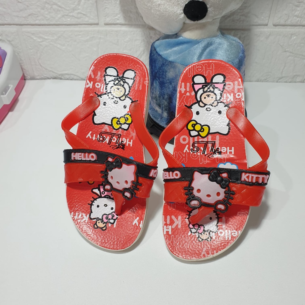 Sandal Jepit Anak Permpuan Karakter hello kittty lucu import Karet yjd 999 1k