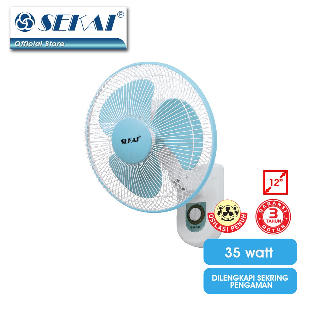 Kipas Angin Dinding / Wall Fan sekai WFN 1206 12 Inch