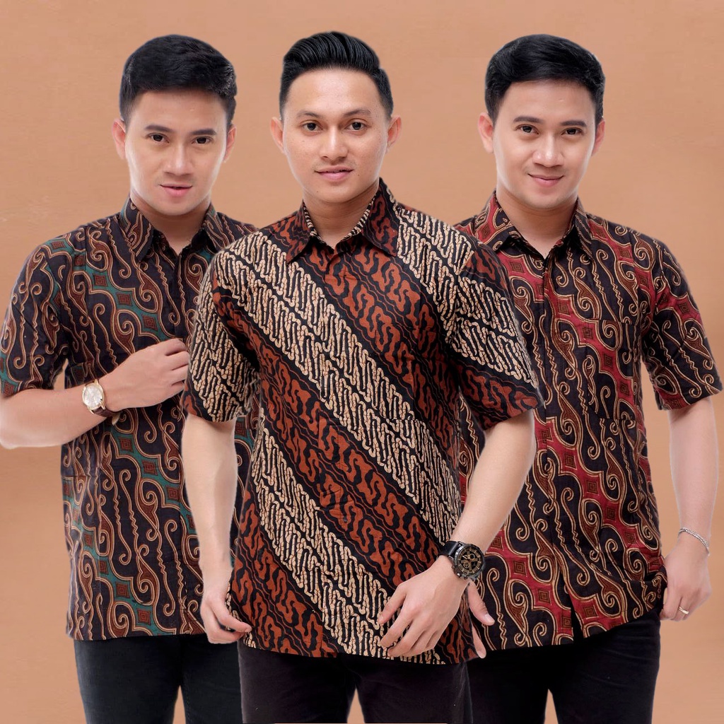 terbaru kemeja batik pria lengan pendek -  baju batik pria - kemeja kerja - kemeja batik kantor - bimasakti - bima sakti - hem batik