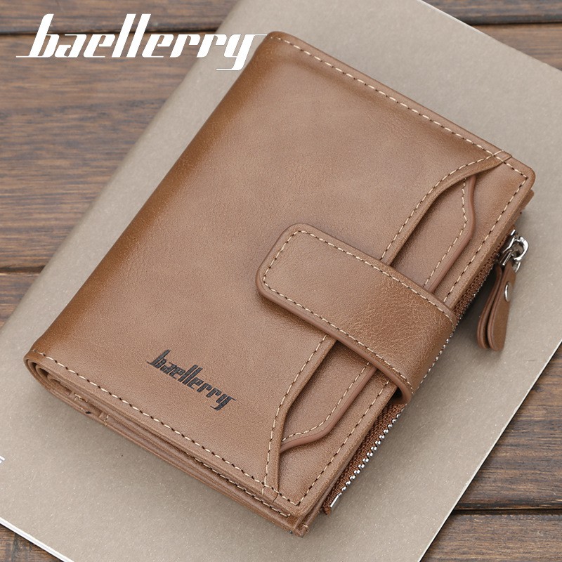 [BISA COD] Dompet Pria Dompet Lipat Kulit Baellerry Original Bahan Kulit Men Wallet Import [D3218]