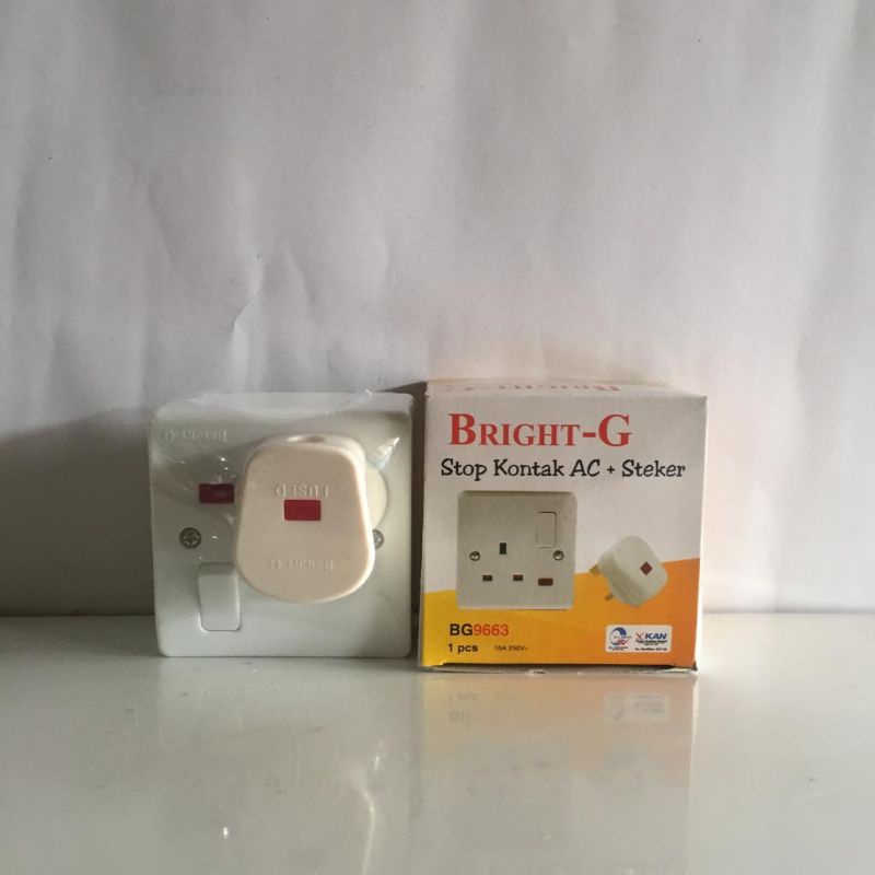 STOP KONTAK AC + STEKER BRIGHT-G BG9663