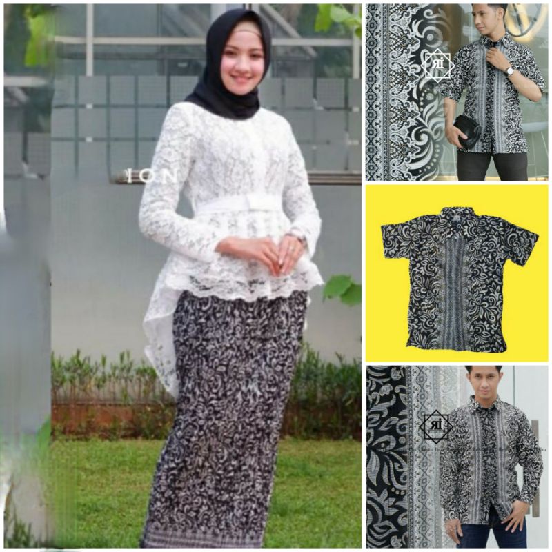 COUPLE KEBAYA MODERN COUPLE KEMEJA BATIK KEBAYA AURORA BRUKAT MODERN