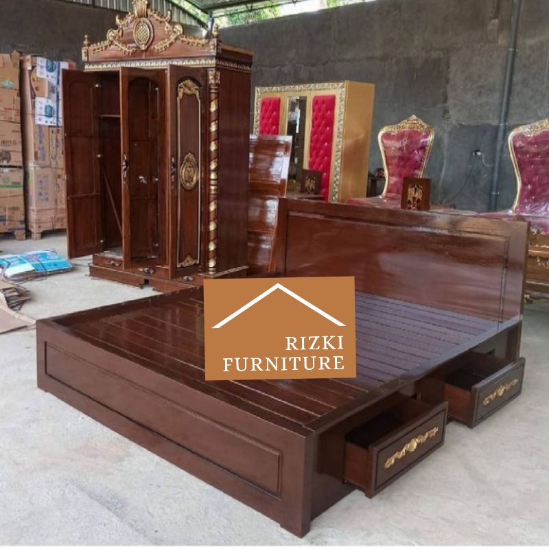 Dipan Minimalis Kayu Jati Full