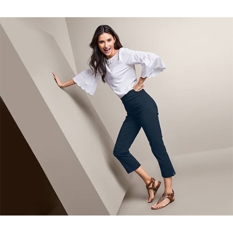 Tchibo 7/8 Slim Fit Cropped Stretch Pant - Navy